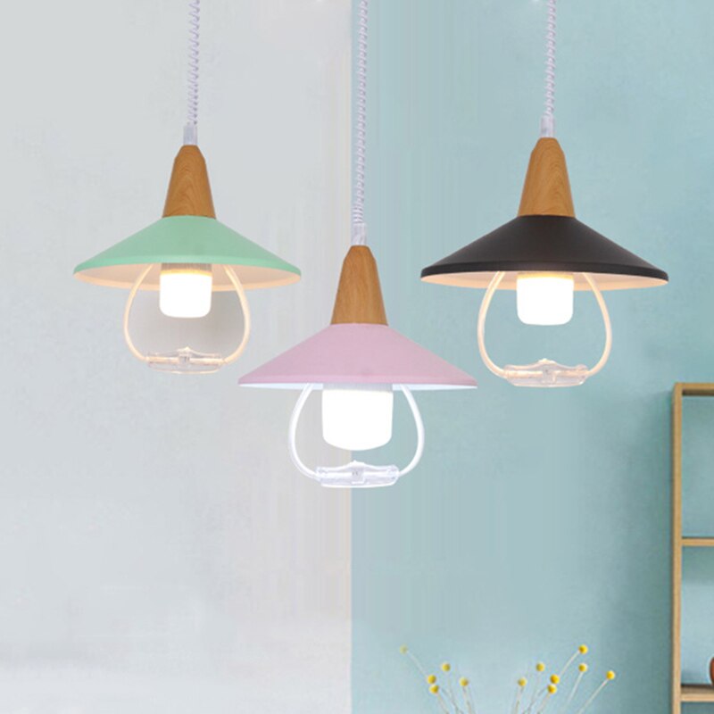 Suspension industrielle abat-jour conique presque plat Casilda