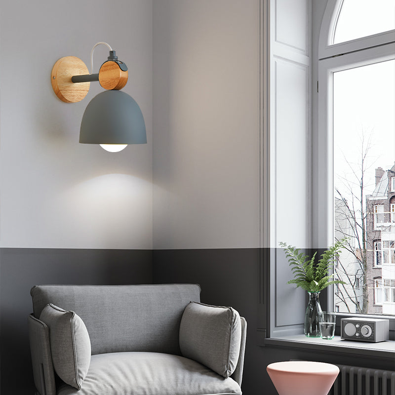 Applique murale moderne avec support en bois nordic Lyra