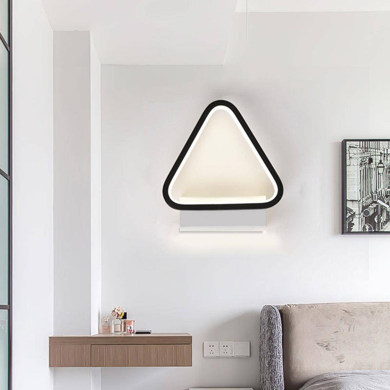 Plafonnier ou applique design LED à triangles noirs et blancs