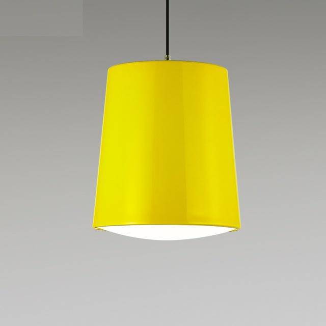 Suspension moderne LED cylindre en aluminium de couleur