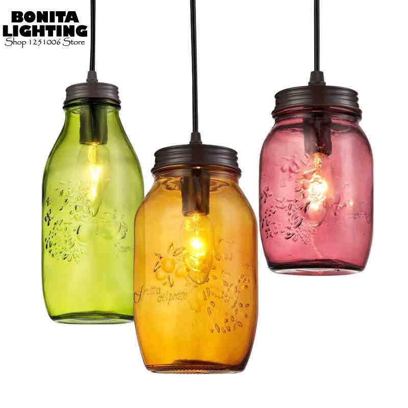 Suspension design grosse bouteille en verre Jar