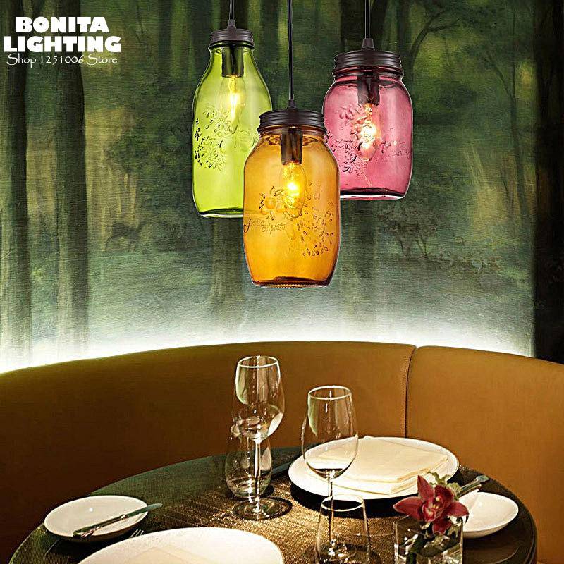 Suspension design grosse bouteille en verre Jar