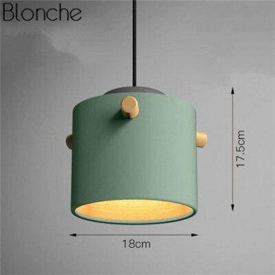 Suspension moderne LED au style macarons colorés