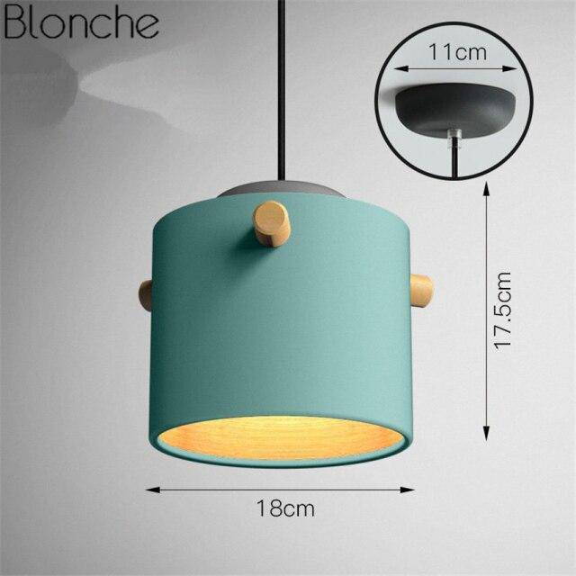 Suspension moderne LED au style macarons colorés