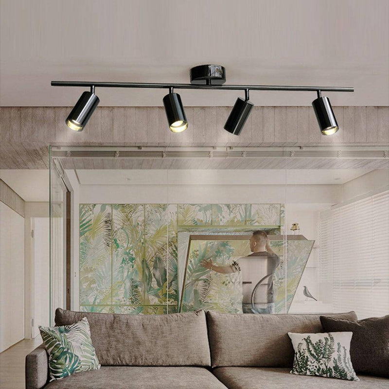 Barre spots LED en aluminium noir ou doré Mounted