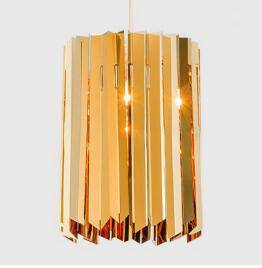 Suspension design en miroir chromé Surface