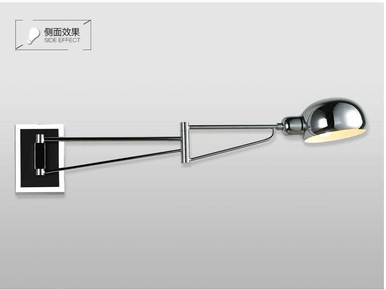 Applique murale LED chromé ajustable Sconce