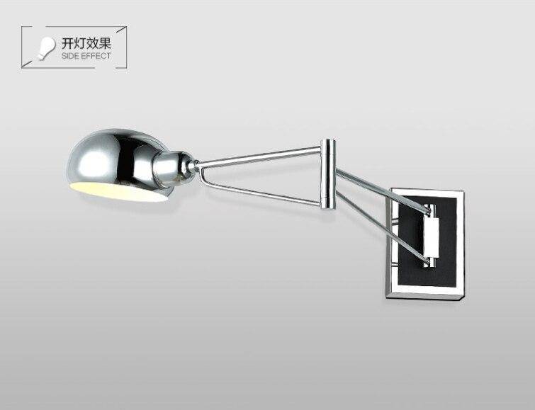 Applique murale LED chromé ajustable Sconce