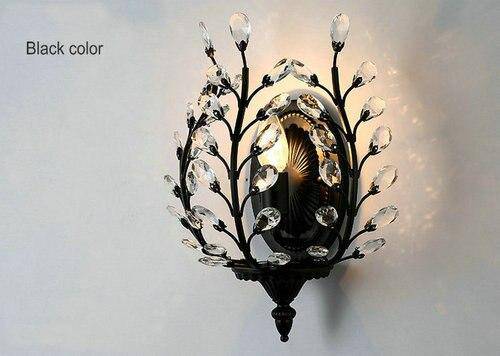 Applique murale rétro LED avec finitions en bronze Crystal
