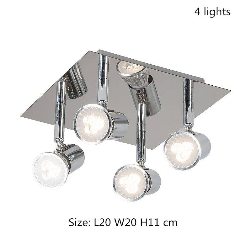 Plafonnier LED chromé à spots Home