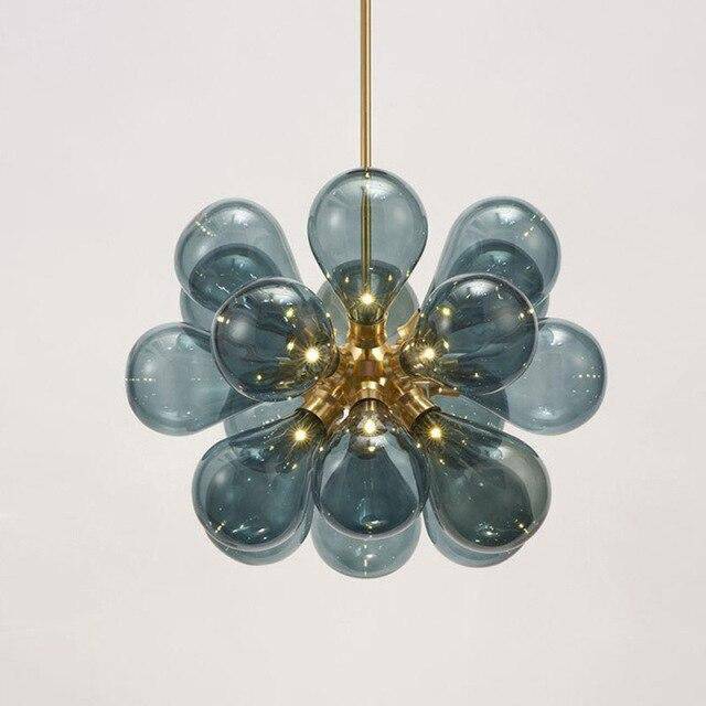 Suspension design LED en verre coloré Glass