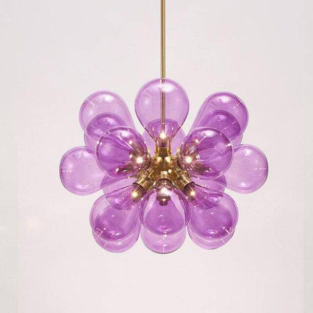 Suspension design LED en verre coloré Glass