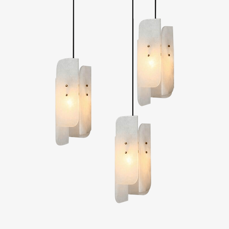 Suspension design en marbre blanc LED style Luxury
