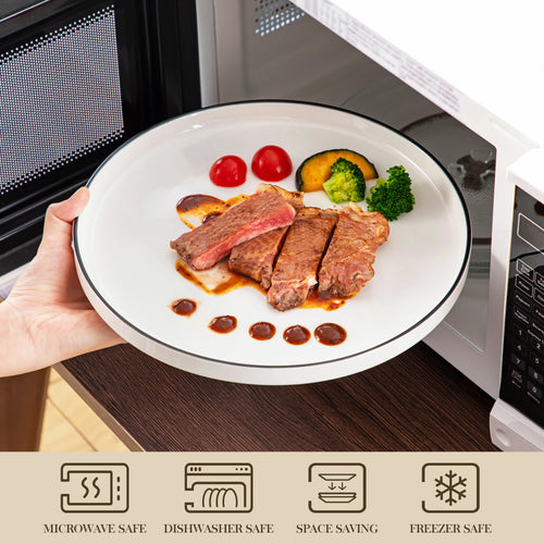 Service de table porcelaine bord relevé style moderne