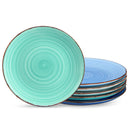 ensemble assiettes gres motif geometrique service table complet