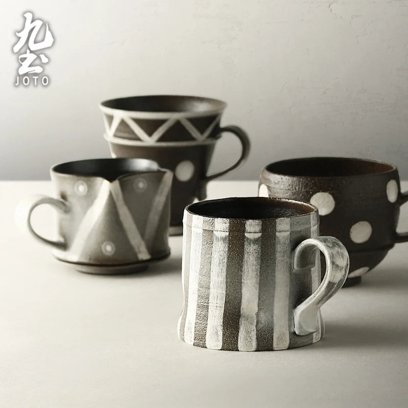 Mug en céramique style rustique vintage ergonomique joto