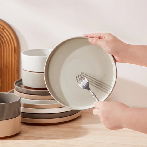 Service de table porcelaine bord relevé style moderne