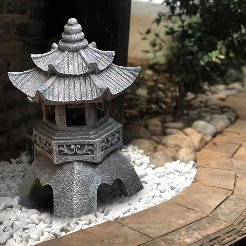lanterne solaire led pagode pour jardin et balcon décoratif
