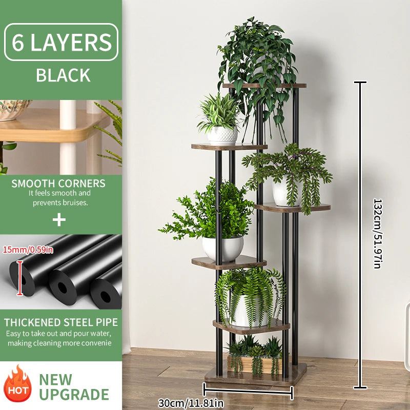 support en bois pour plantes et pots de fleurs intérieur - vue 11 sur 12