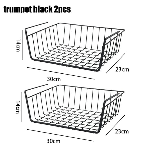 panier de rangement suspendu en métal pour espace de travail et rangement