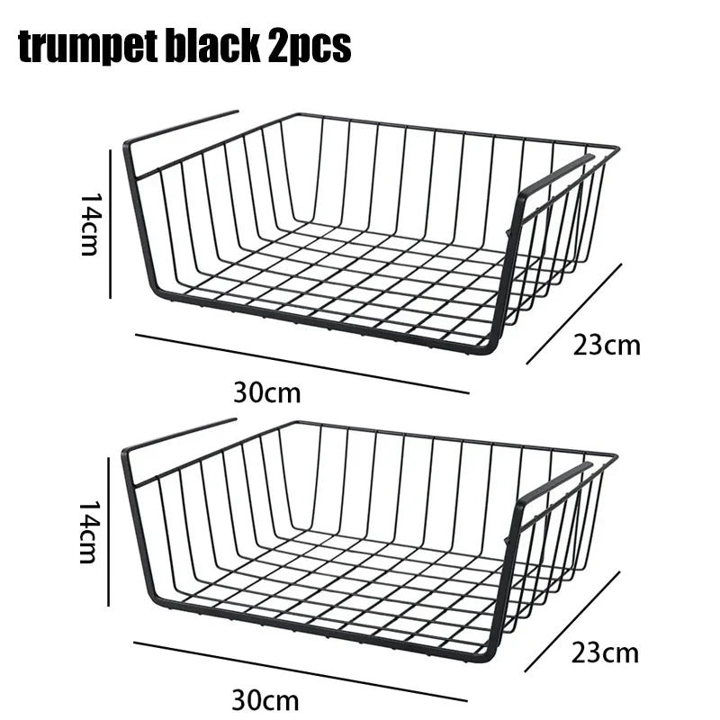 panier de rangement suspendu en métal pour espace de travail et rangement - vue 15 sur 18