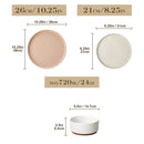 Service de table porcelaine bord relevé style moderne