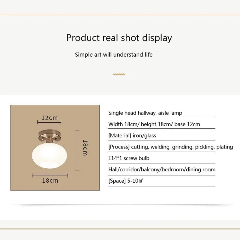 Plafonnier moderne verre maison LED déco lumiere - vue 6 sur 8