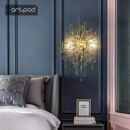 applique murale luxe en cristal vintage pour décoration intérieure