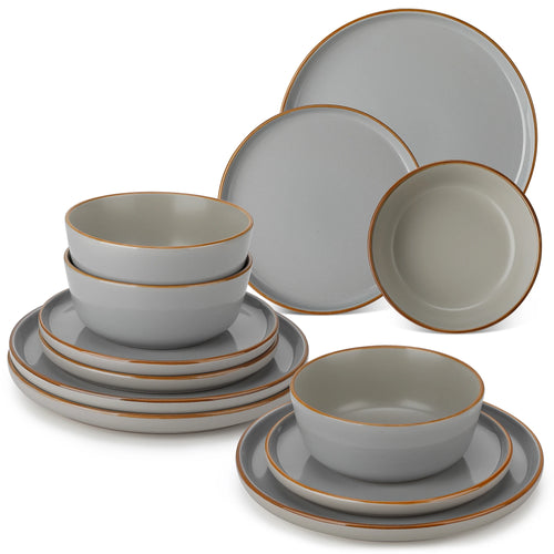 Service de table gres 1224 pieces assiettes bols