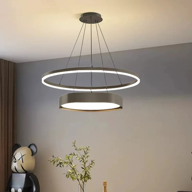lustre nordique moderne à led design créatif et simple - vue 4 sur 8