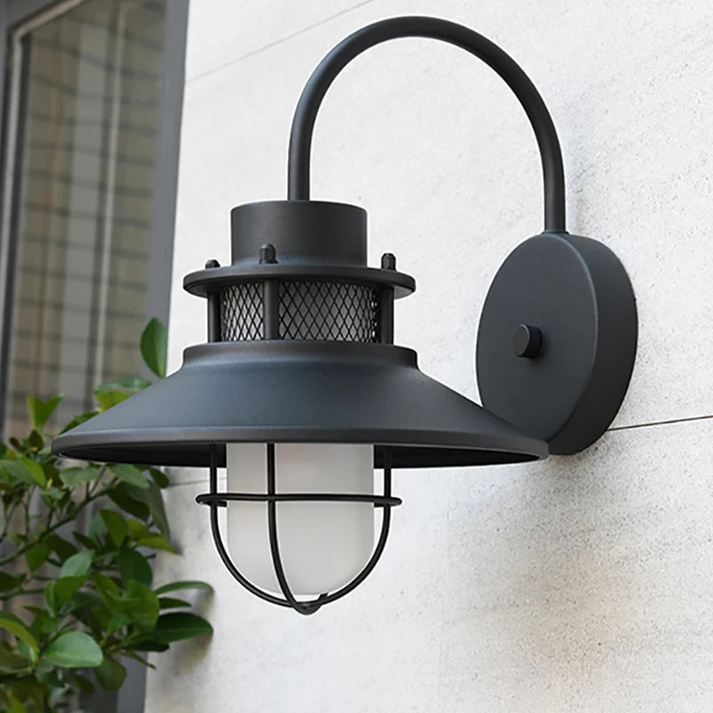Applique extérieure IP54 étanche balcon terrasse entrée cour extérieur américain rétro mur jardin ferme éclairage - vue 6 sur 12