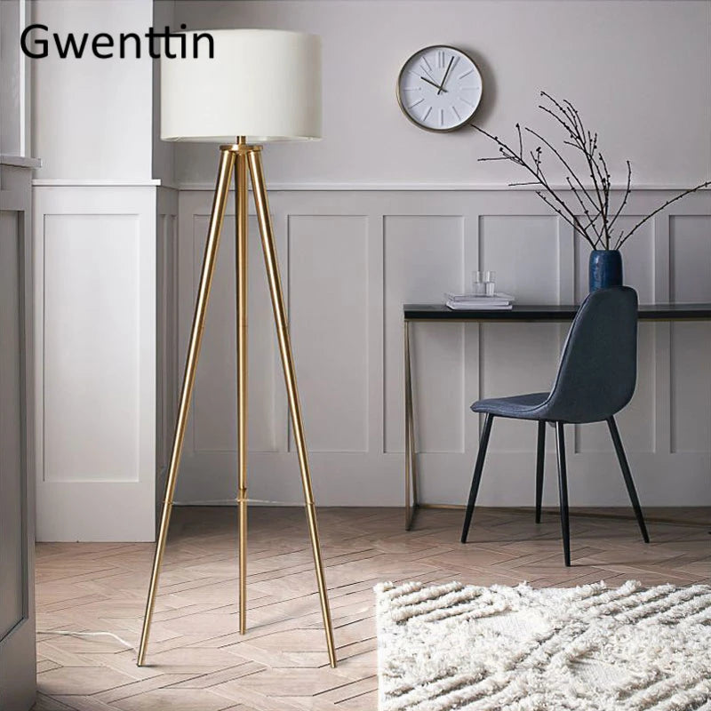 lampadaire créatif en fil de soie avec trépied nordique décoratif - vue 5 sur 13