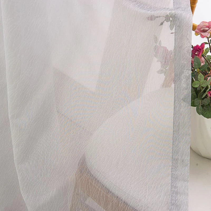 Voilage jacquard floral style rétro pour salon chambre