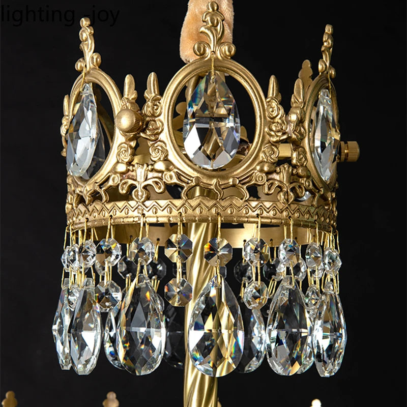 lustre couronne moderne en cristaux luminaire décoratif d'intérieur - vue 5 sur 15