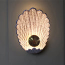 applique murale moderne led avec petite coquille créative