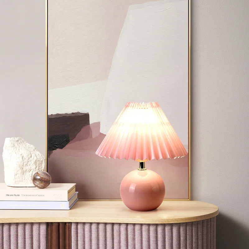 lampe de chevet moderne en céramique pour bureau et veilleuse créative - vue 2 sur 18