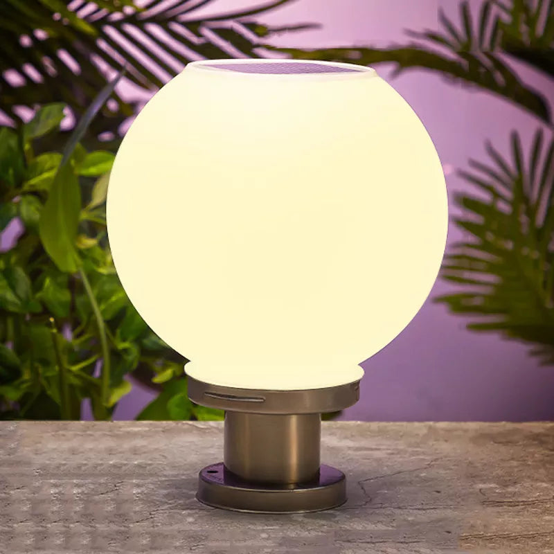 Lampadaire solaire à 24led en acier inoxydable
