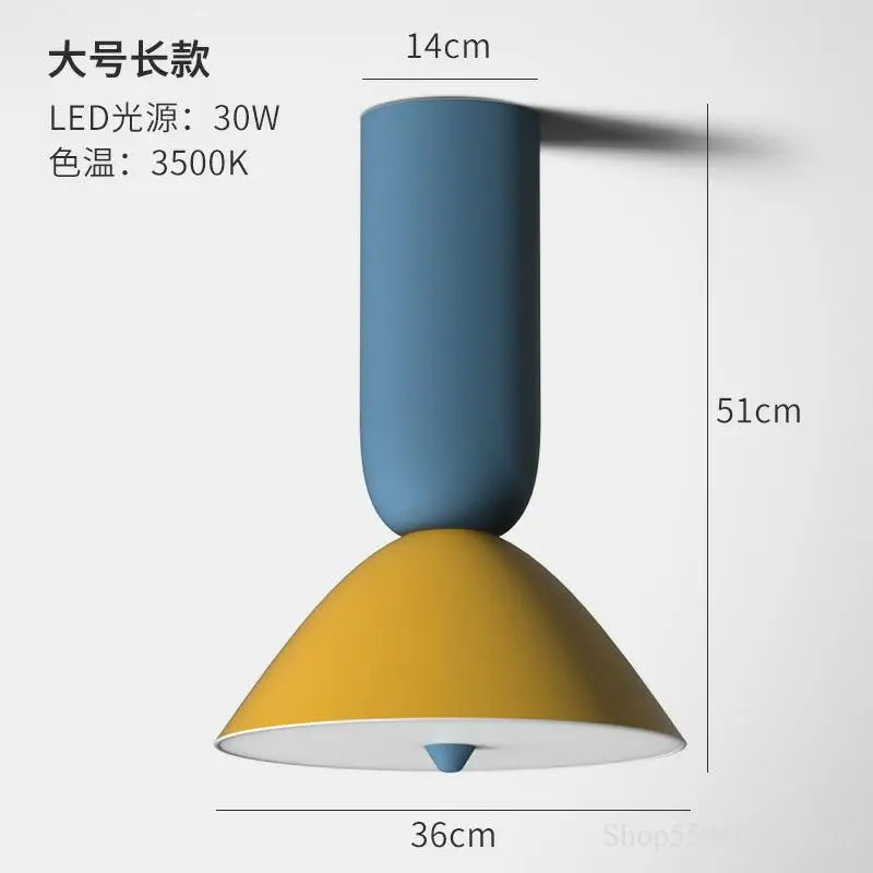 éclairage de toit led design nordique macaron simple moderne - vue 7 sur 11