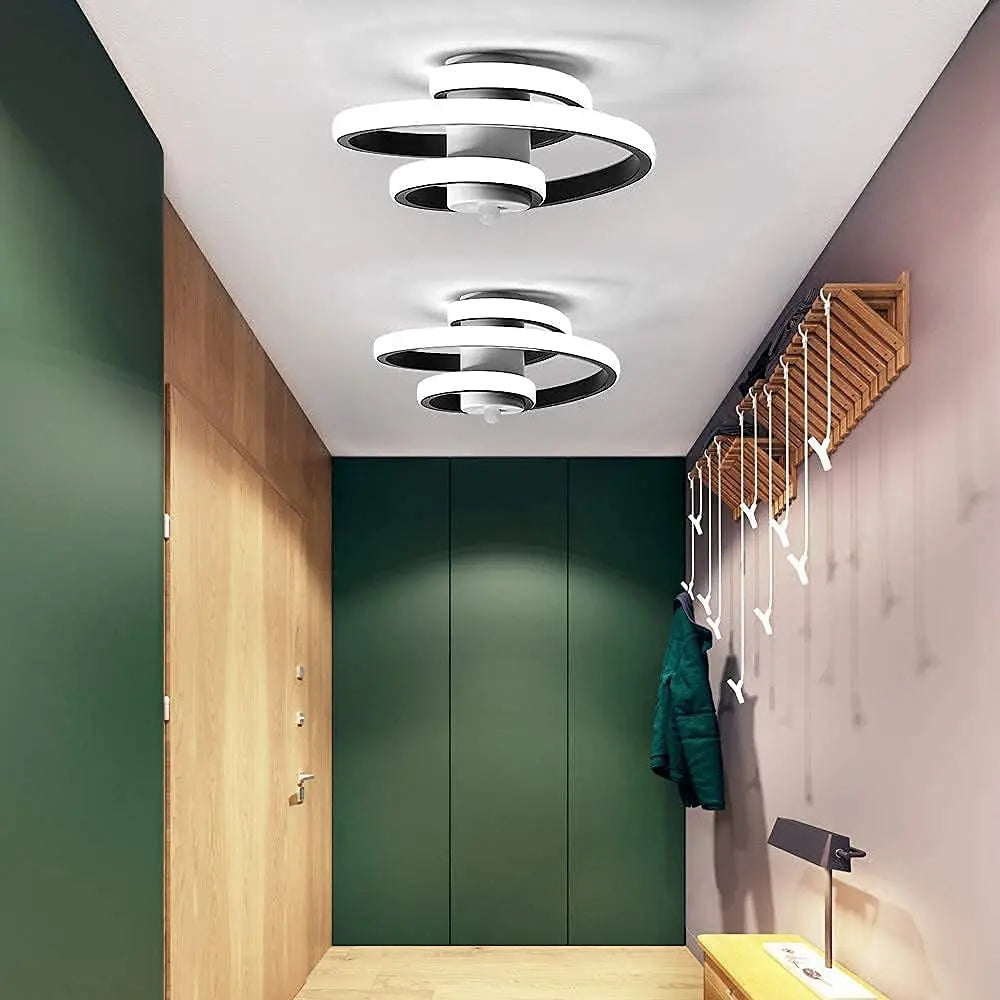 Plafonnier LED moderne en forme de spirale - vue 3 sur 8