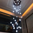 lustre long en cristal pour une ambiance moderne et élégante