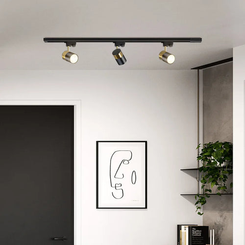 projecteur led sur rail pour éclairage de fond nordique