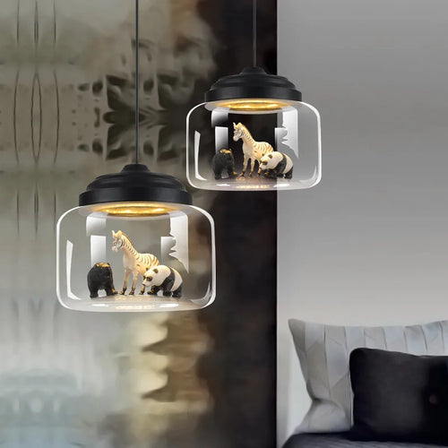 Suspension modernes en verre nordique