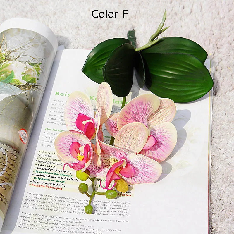 mini branche dorchidée artificielle pour décoration de mariage et domicile - vue 9 sur 13