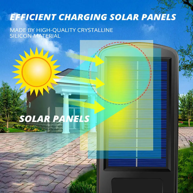 lampe solaire intelligente avec capteur de mouvement et télécommande - vue 5 sur 7