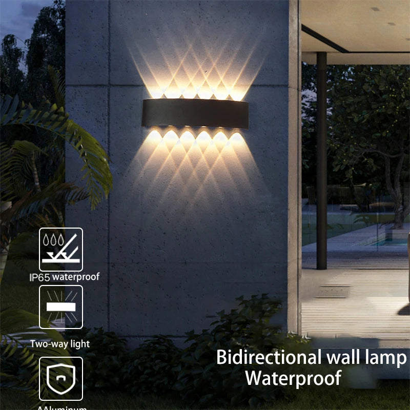applique murale led extérieur étanche en aluminium - vue 5 sur 11