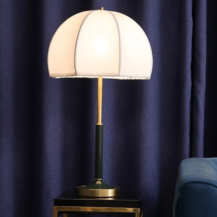 Lampe à poser rétro LED abat-jour rond American - vue 3 sur 6