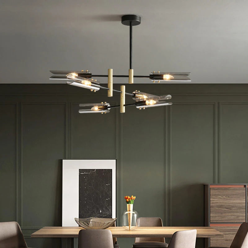 lustre en verre au design nordique et créatif - vue 5 sur 12