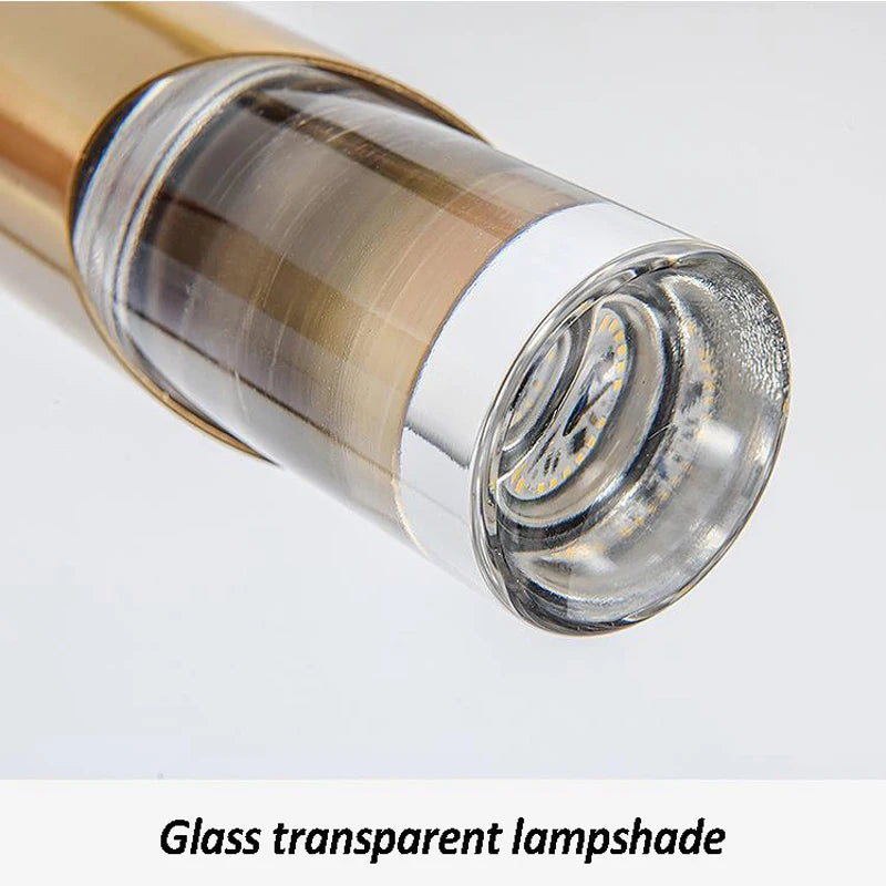 suspension en verre à led pour éclairage moderne intérieur