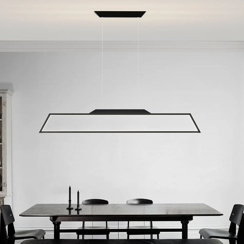 lustre led moderne rectangulaire pour restaurant et bar