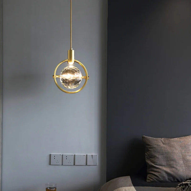 lustre postmoderne de luxe en cristal pour décoration de bar - vue 6 sur 8